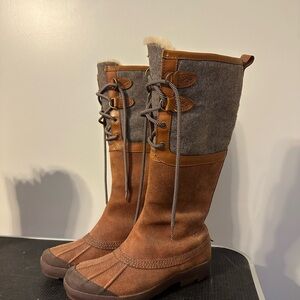 UGG Brown and Gray Winter Boots-Waterproof